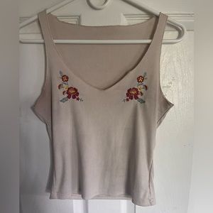 Off-White Floral Tank